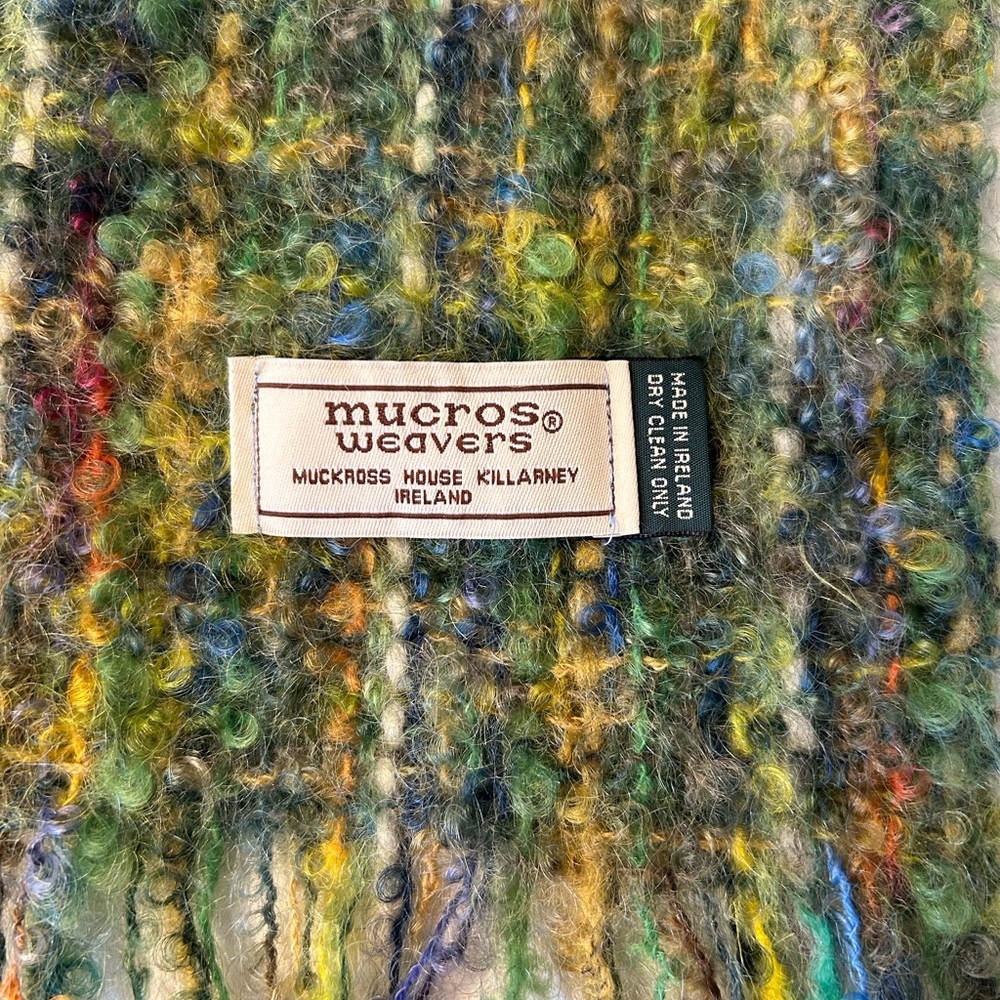 Green Multicolor Textured Women's Scarf - Picture 2 of 3